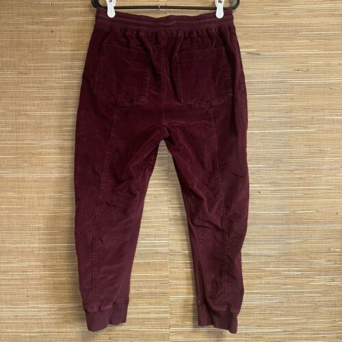 Anthropologie Women's Burgundy Corduroy Leigh Cargo Jogger Pants Size Medium - Picture 7 of 9