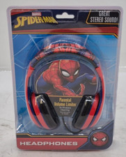 Marvel SpiderMan Wired Headphones Adjustable Headband Parental Volume Limiter