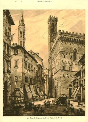 Document ancien Le Bargello église de la Badia issu de magazine 1928