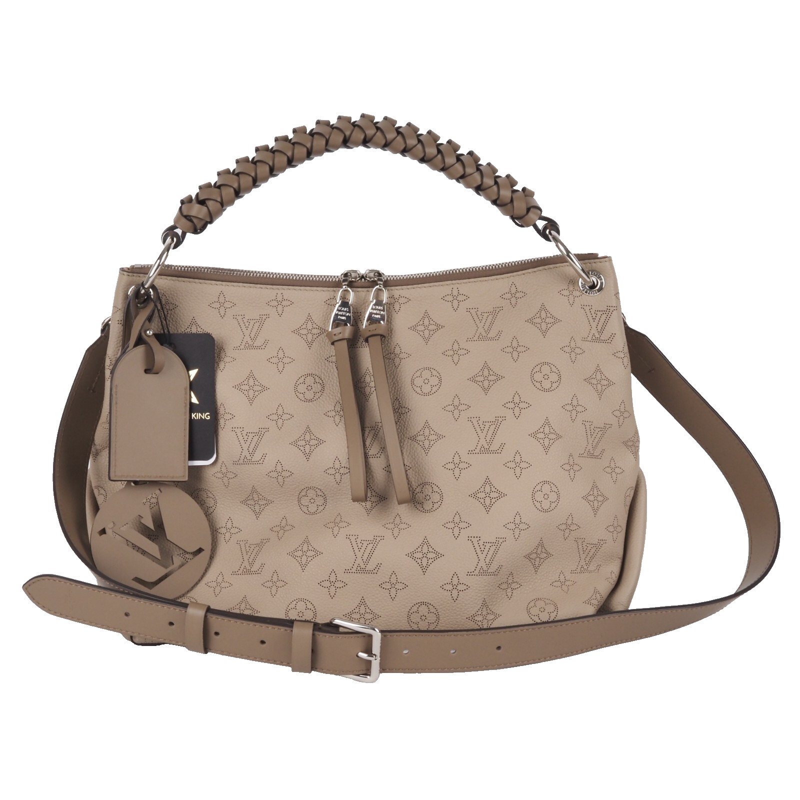 LOUIS VUITTON M56084 Beaubourg MM Galet Mahina Hobo Luxury RARE