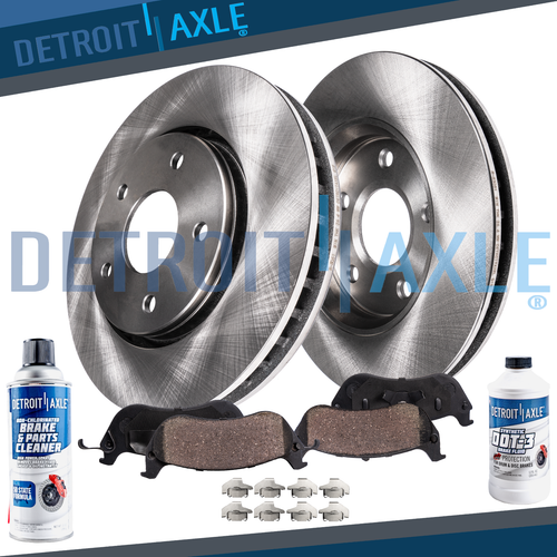 Front Brake Rotors + Ceramic Pads for 2017 2018 Hyundai Santa Fe Kia