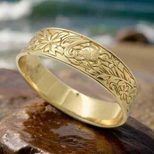 15mm Gold Hawaiian Honu Bangle Bracelet