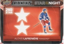 21-22 2021-22 Credentials Alexis Lafreniere 2nd Star of Night #2S-4 Rangers