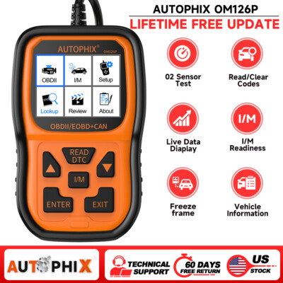 Autophix OM126P OBD2 Scanner Vehicle Code Reader Automotive Diagnostic Tool