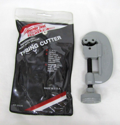 Superior Tool Professional No. 350 Pipe Tubing Cutter 1/8  to 1-1/8'' USA 35236