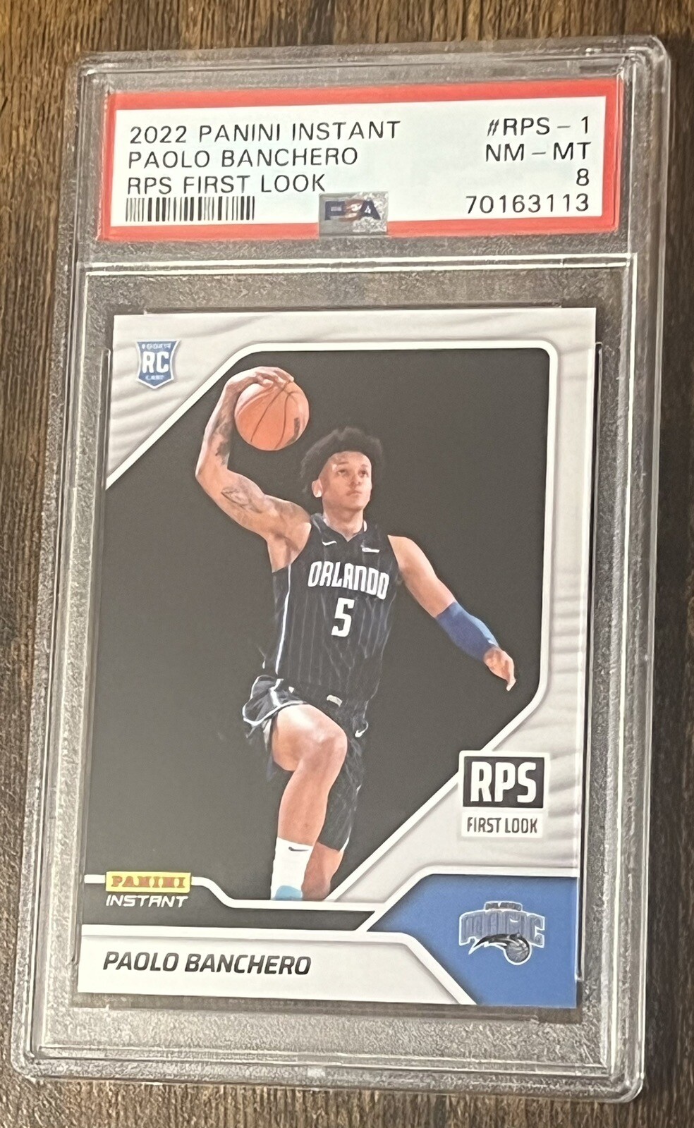 2022 Panini Instant RPS First Look PAOLO BANCHERO Rookie RC /2939 PSA 8 🔥📈