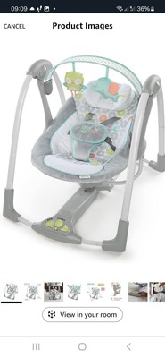 Ingenuity Hugs and Hoots Portable baby swing used only for few times 
