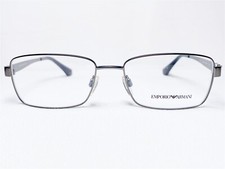 NEW Emporio Armani EA1021 3003 Mens Gunmetal Rectangle Eyeglasses Frames 55/17