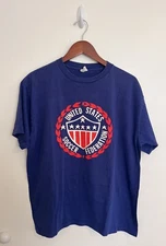 Vintage Adidas World Cup T-Shirt USA 1990 USSF United States Soccer Federation