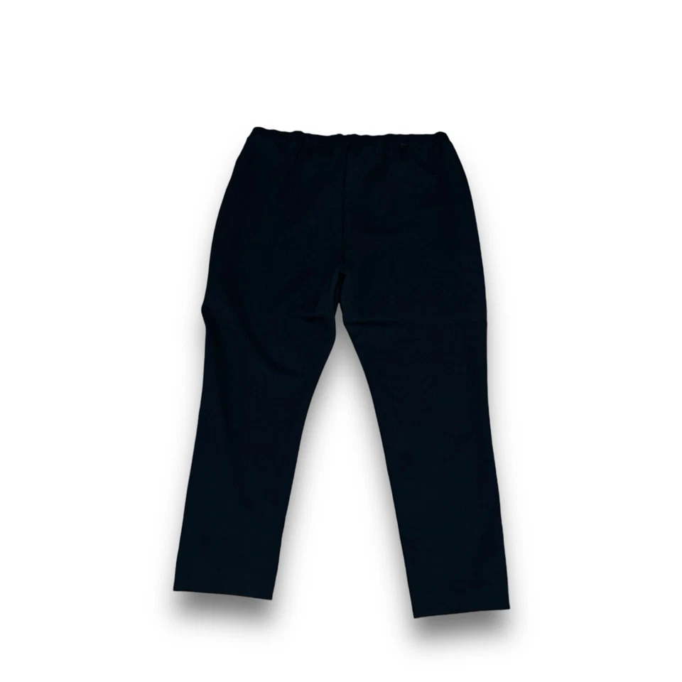 NORDSTROM Women's Stretch Waist Pull On Pants Cropped Black Size Large 31 x 22.5 - Image 2 of 4
