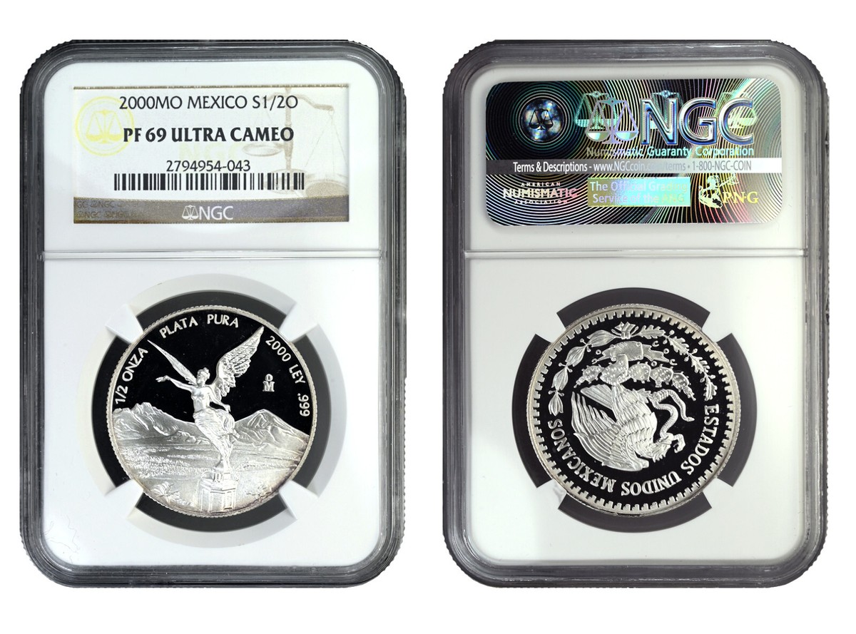 M1169 Mexico PLAFINA アステカ 鳥 マネークリップ 2000 Mexico Silver Proof LIBERTAD 1/2oz. NGC PF69 UC Mtg.700 | eBay