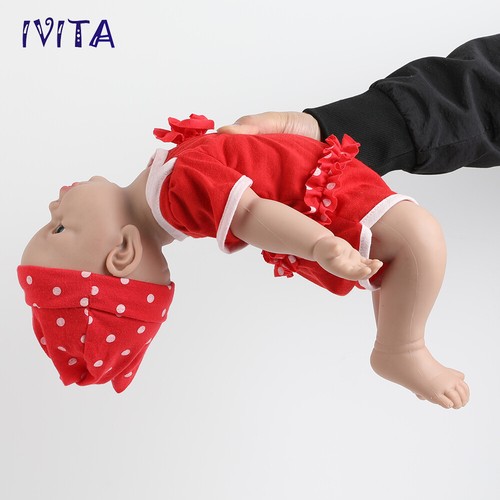 Alter Mann und Kind Spielkamerad Geschenk 17" lebensechtes Baby Säugling Mädchen volle Silikonpuppe - Bild 5 von 12