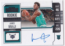 2023-24 Panini Contenders NBA No. 126 James Nnaji Rookie Ticket On-Card Auto