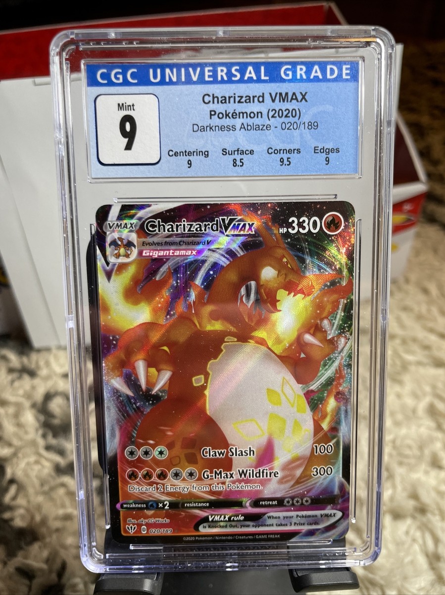 Charizard Vmax - 020/189 - CGC 9 Mint - Darkness Ablaze | eBay