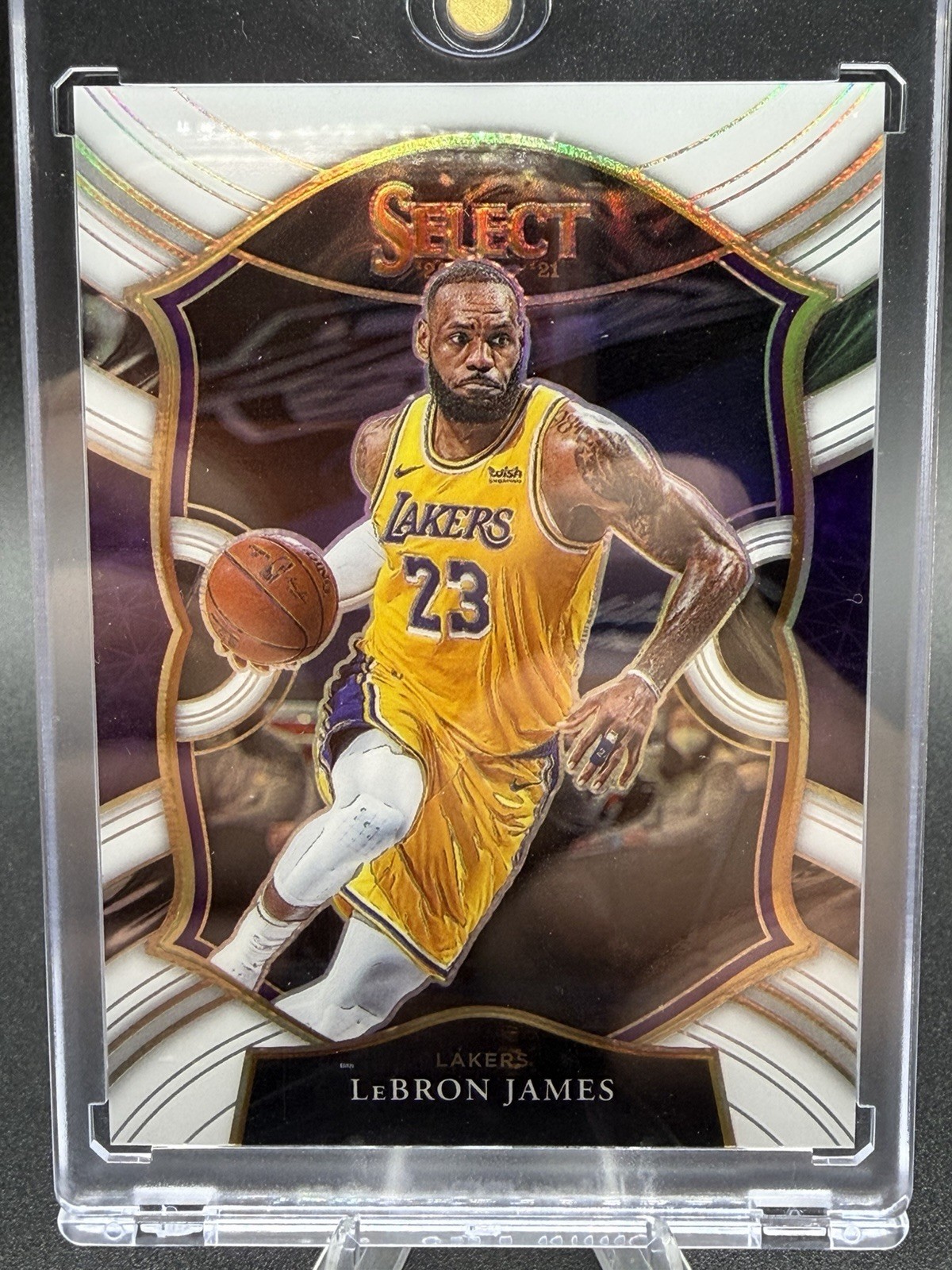 2020-21 Panini Select White Prizm #23 LeBron James /149 Lakers