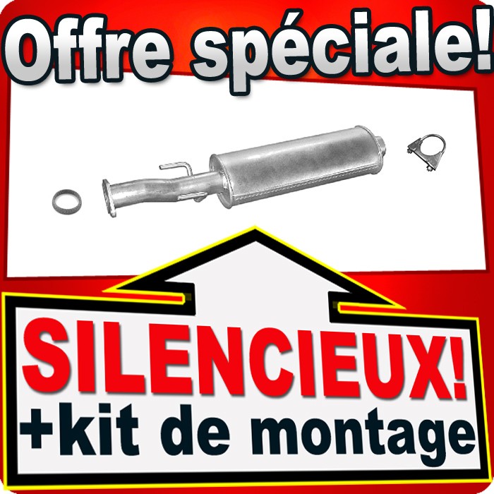 Silencieux intermédiaire Premium pour Citroën XM 3.0 V6 et Peugeot 605 en acier renforcé