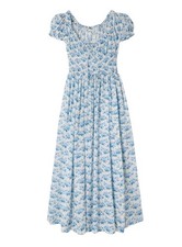 DÔEN Ashlynn Milkmaid Dress M Bleu Rosier Floral