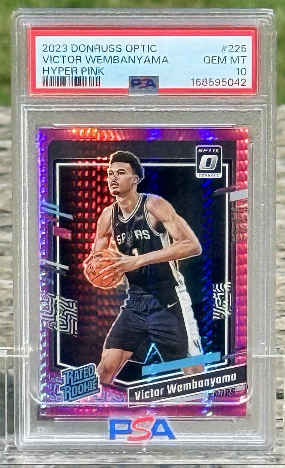✨🎯2023 Panini Donruss Optic Victor Wembanyama #225 (RC) HYPER PINK PSA 10🔥