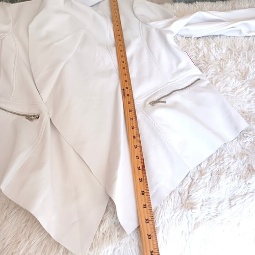 NWT Bisou Bisou Women's Faux Leather Jacket In White Size 2X - Picture 8 of 10
