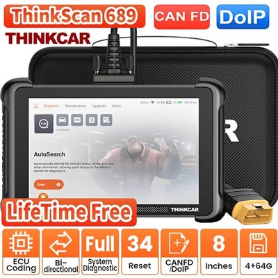 Thinkcar 689 Active Test CANFD & DOIP Full Systems Auto Diagnostic Scanner Tool