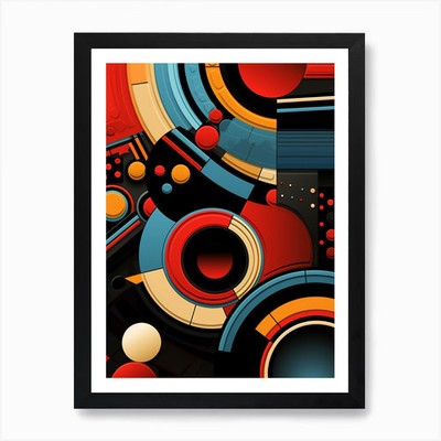 Abstraktes Gemälde 28 Kunstdruck gerahmt Wandbild Poster Leinwanddruck Bild