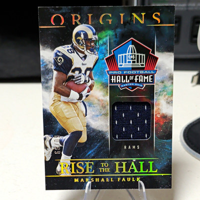 Panini 2023 Origins Marshall Faulk Rise to the Hall RH-MF Rams Memorabilia