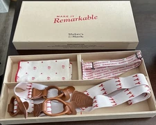 New Maker's Mark Bourbon 2021 Gift Set Suspenders Bow Tie Handkerchief