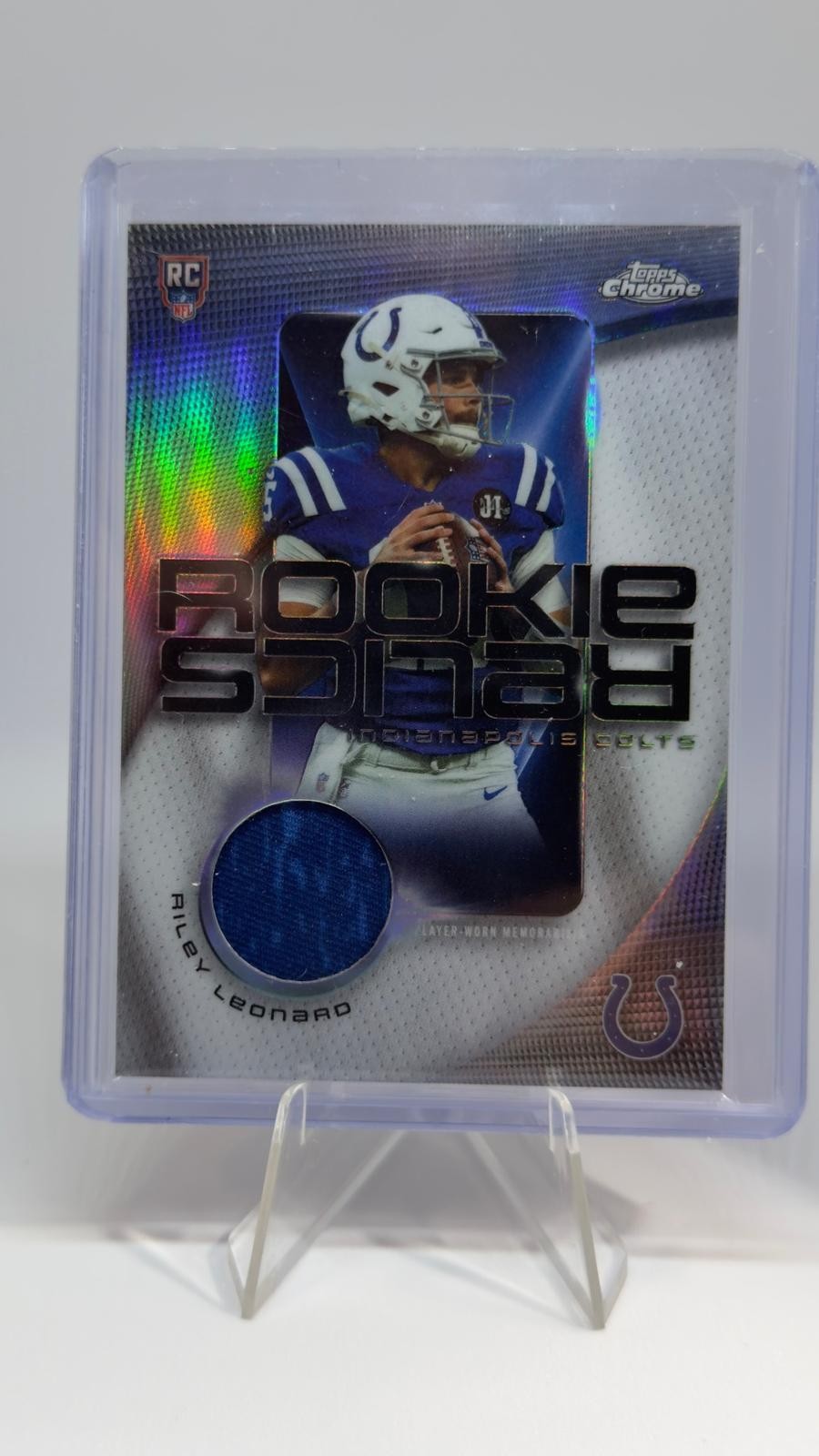 2025 Topps Chrome #RR-RL Riley Leonard Rookie Relics Colts Notre Dame
