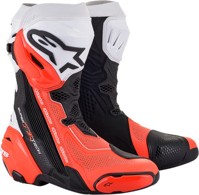 Alpinestars Supertech R Vented Boots US 11.5 / EU 46 Black/Orange/White