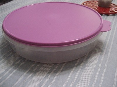 .TUPPERWARE 12''D PIE TAKER  SHEER/ORCHID SEAL MIP FREE SHIP
