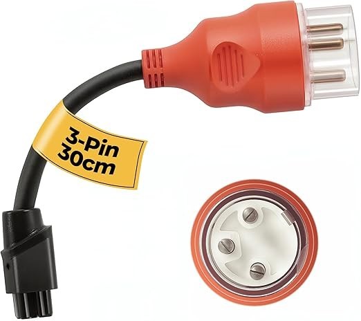 3-Pin to Tesla Adapter, 240V 32A Portable Adapter for Tesla Gen 2, Compatible wi