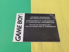Game Boy Consumer Information And Precautions Booklet Fold Out DMG-USA-2