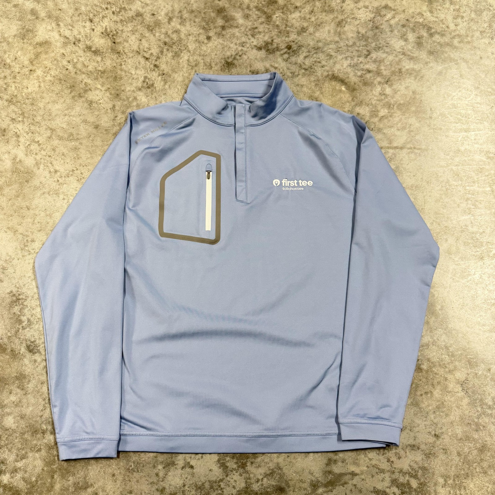 Peter Millar Pullover Mens Medium Blue Long Sleeve First Tee Golf Performance