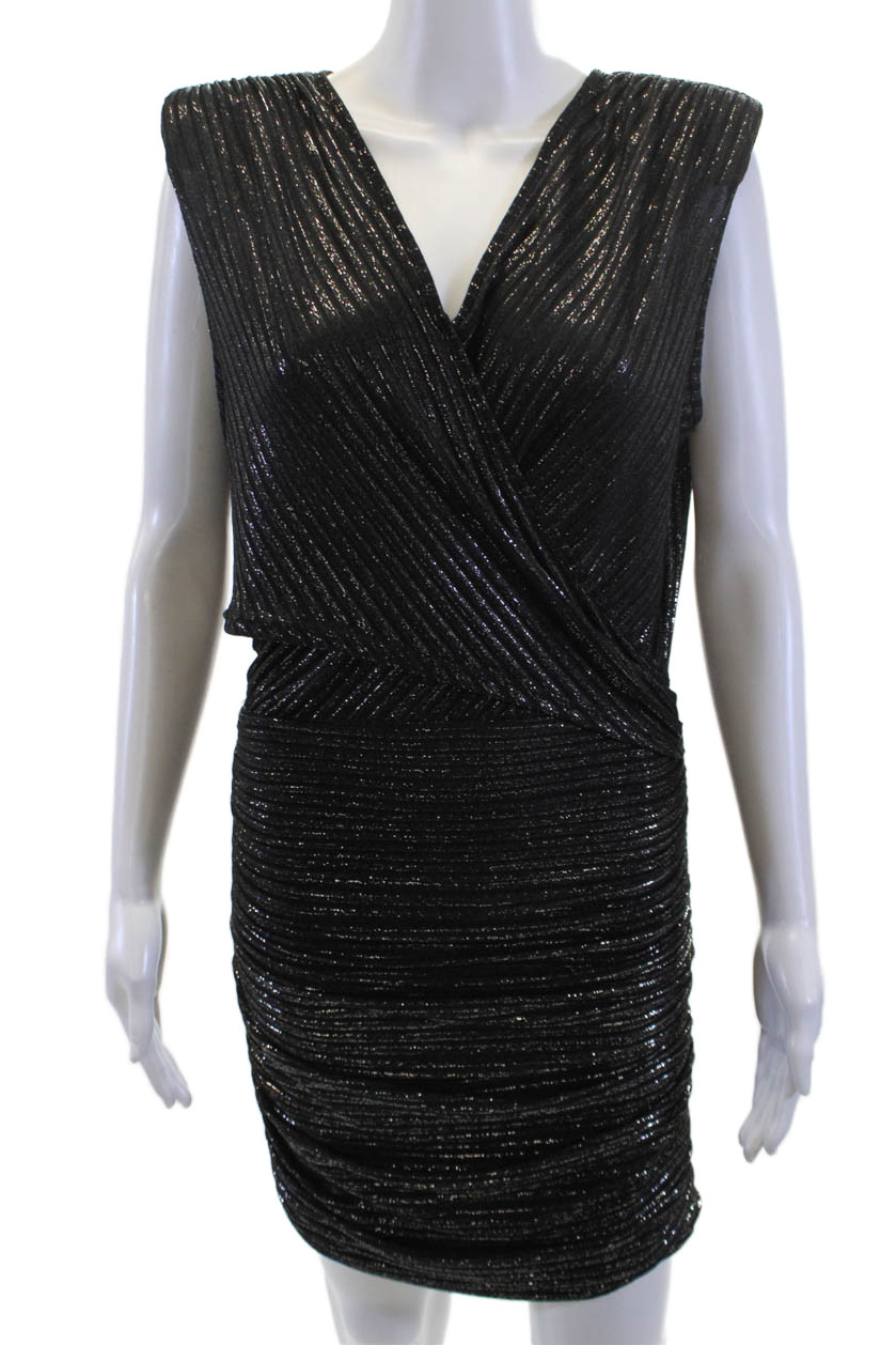 Ramy Brook Womens Bodycon Mini Dress Black V-Neck Sleeveless Size MFree Shipping in US $100+ Orders | $6.95 Orders Below