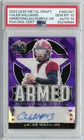 2022 Metal Caleb Williams PURPLE CRYSTAL Rookie RC Auto #'D 7/15 PSA 10/10 POP 1
