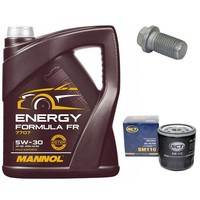 MotoröL Filter Set 5W30 5 Liter + ÖLablassschraube FüR Ford Mondeo IV 1.6 Ti BA7