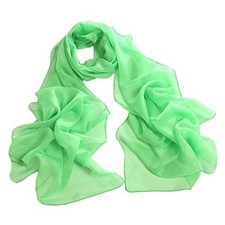 Tapp Collections Fashionable Soft Chiffon Scarf Solid / Grass Green