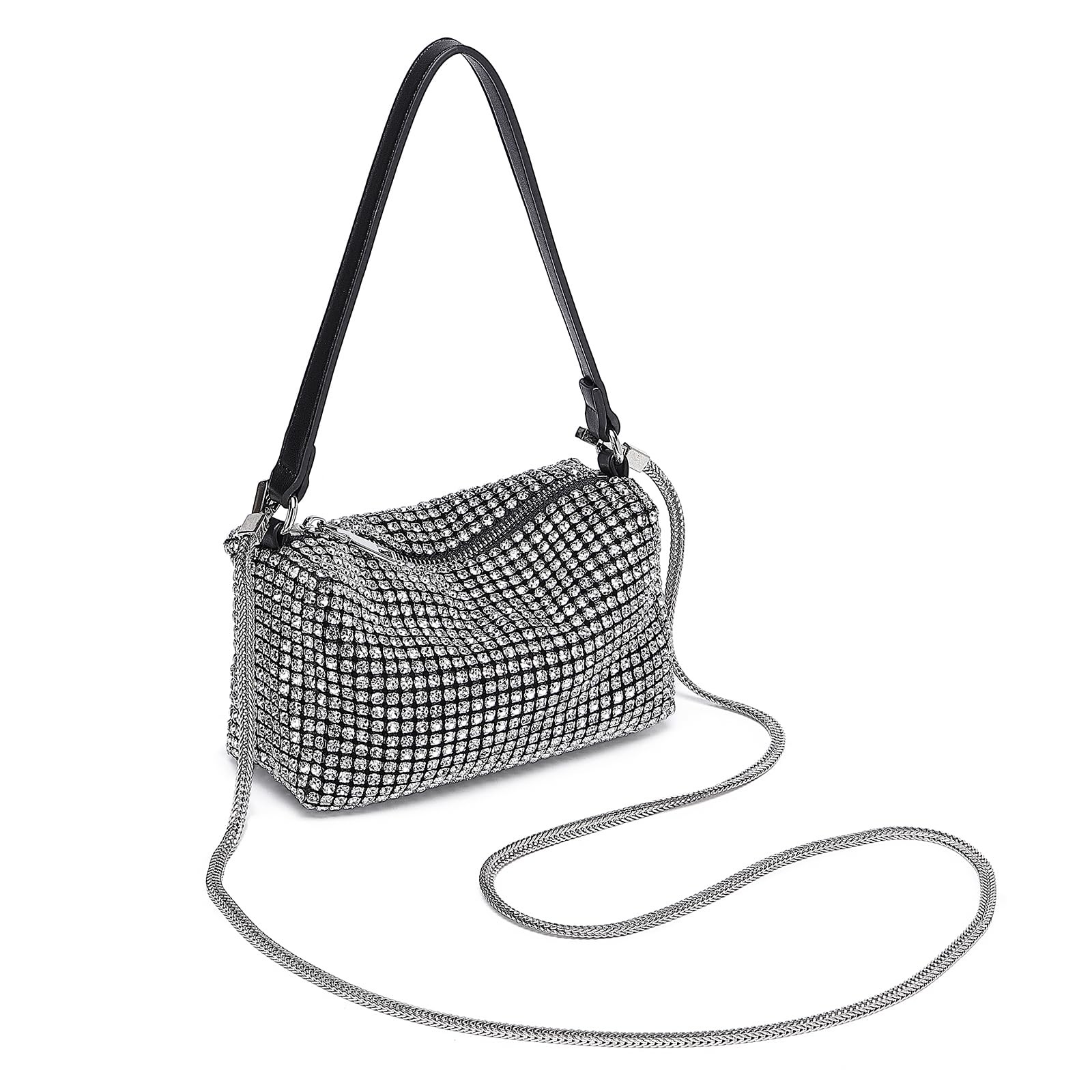 Miss Lulu Pochette Donna - Elegante Borsa Argento Donna - Adatto per (z1F)