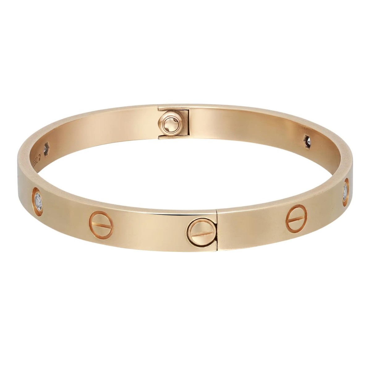 Cartier Love Bracelet 4 Diamonds Classic Model 18K Yellow Gold