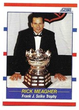 RICK MEAGHER 1990-91 SCORE SELKE TROPHY CARD NEAR MINT+ CONDITION