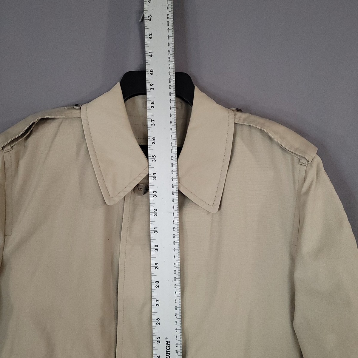 LONDON FOG Maincoat Men's Khaki 40 Long Removable Liner Trench