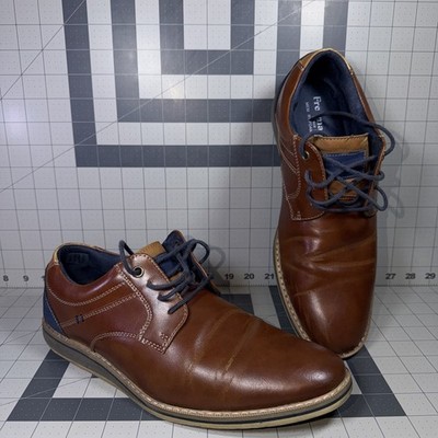 Freeman Mason F220072 Memory Foam Men's Size 8.5M Oxford Dress Shoes Brown Blue