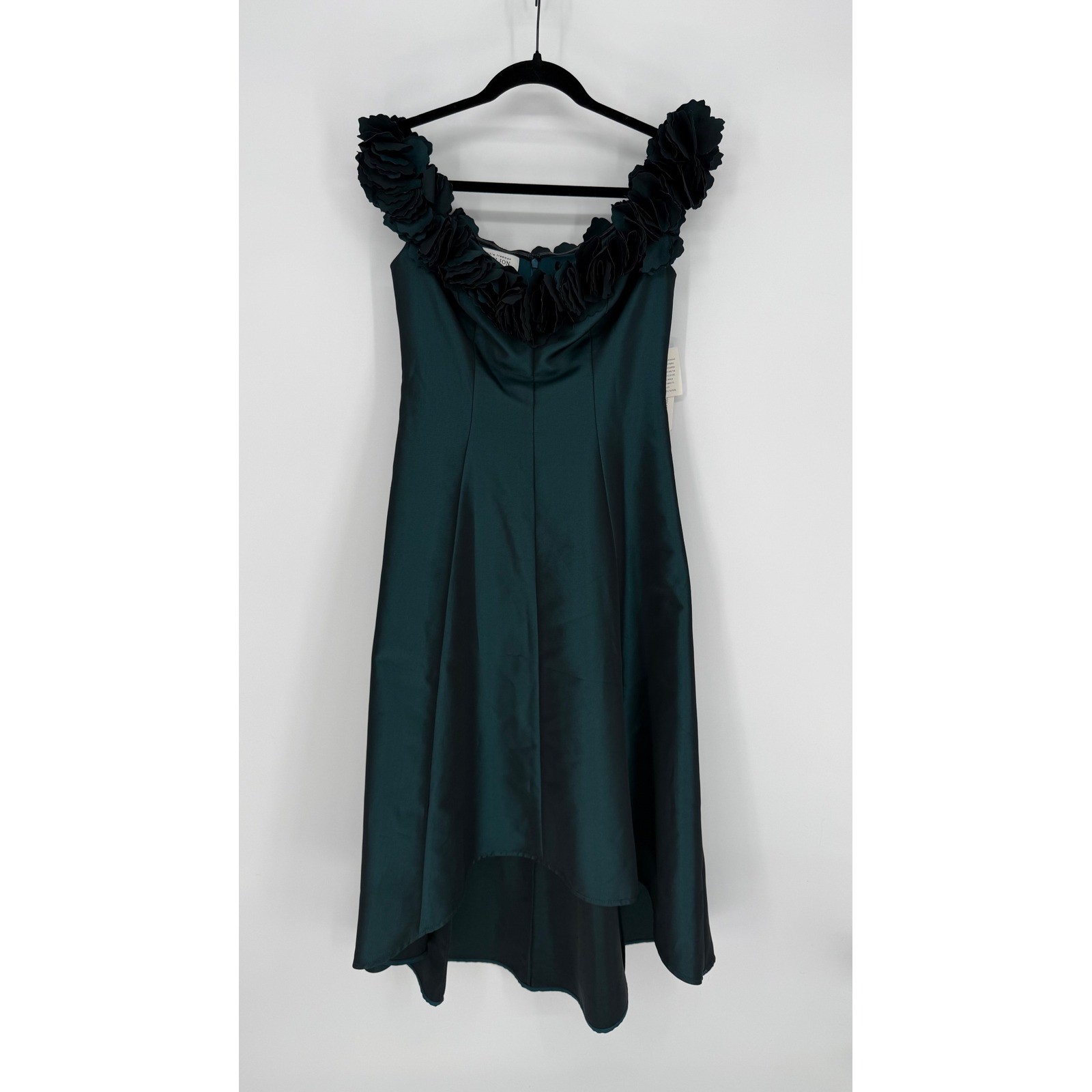 Rickie Freeman Teri Jon Jacquard Off-Shoulder High-Low Hem Gown SZ 2 NWT