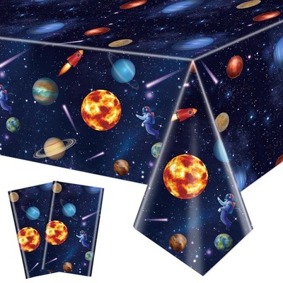 2 Pack Outer Space Party Tischdecken, Sonnensystem Tischdecken, 130x220cm Rec...