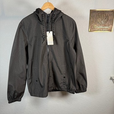 NOMAD Men's Charcoal Gray Full Zip Hooded Lightweight Jacket Size S
