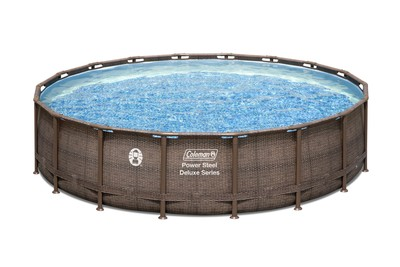 #ad Coleman Power Steel 18 x 48 Round Above Ground Pool Set