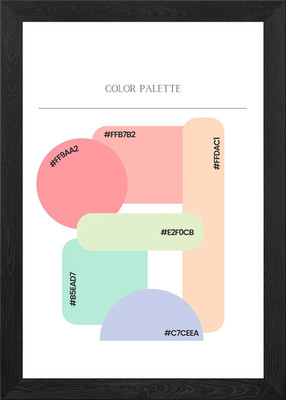 Farbpalette Tabelle gerahmt Wandbild Poster Leinwanddruck Bild