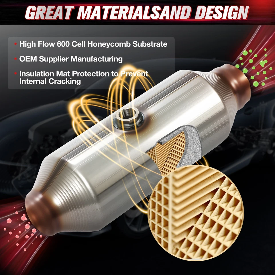 Conversor catalítico para 2003-2007 Chevrolet Silverado 1500,01-06 GMC Yuko 6.0L - Imagem 4 de 4