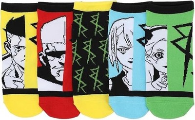 Cyberpunk Edgerunners Characters Adult 5-Pair Ankle Socks NEW WITH TAG!