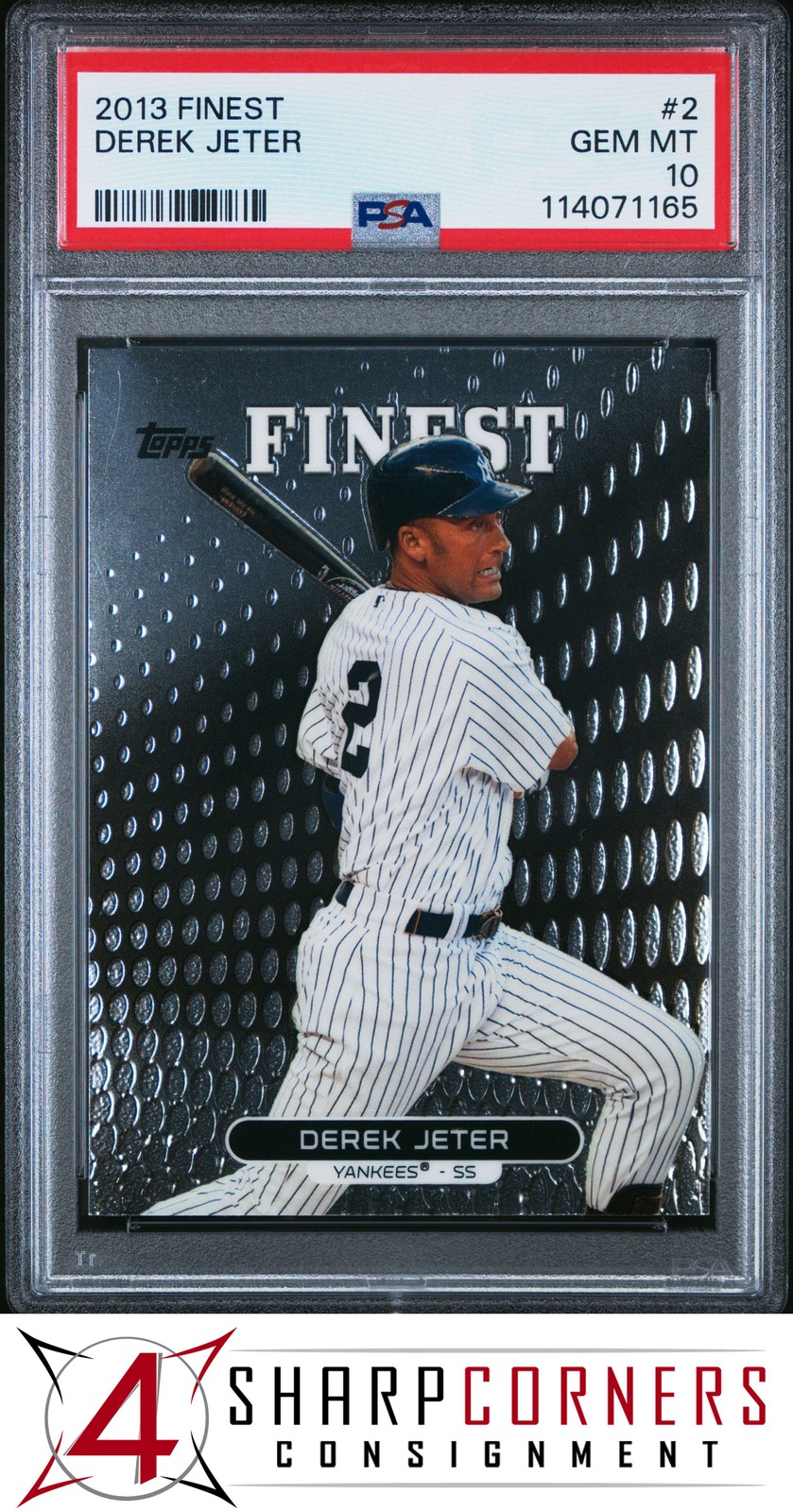 2013 FINEST #2 DEREK JETER YANKEES HOF PSA 10